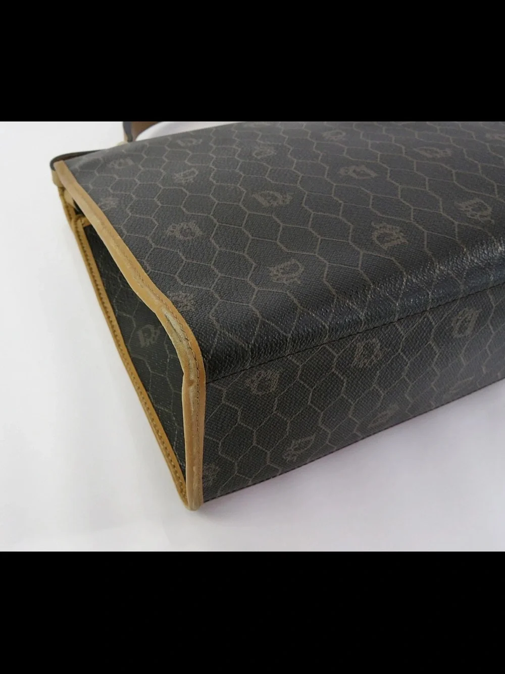Dior Brown Monogram Satchel with Tan Trim